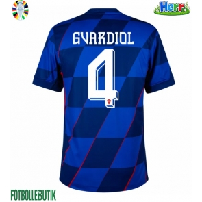 Kroatien Josko Gvardiol #4 Bortatröja EM 2024 Kortärmad